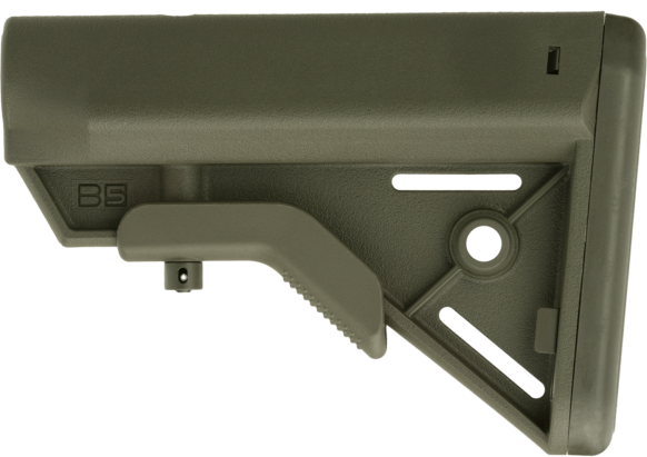 B5 Systems Bravo AR-15 Stock - OD Green Synthetic Mil-Spec — view 2