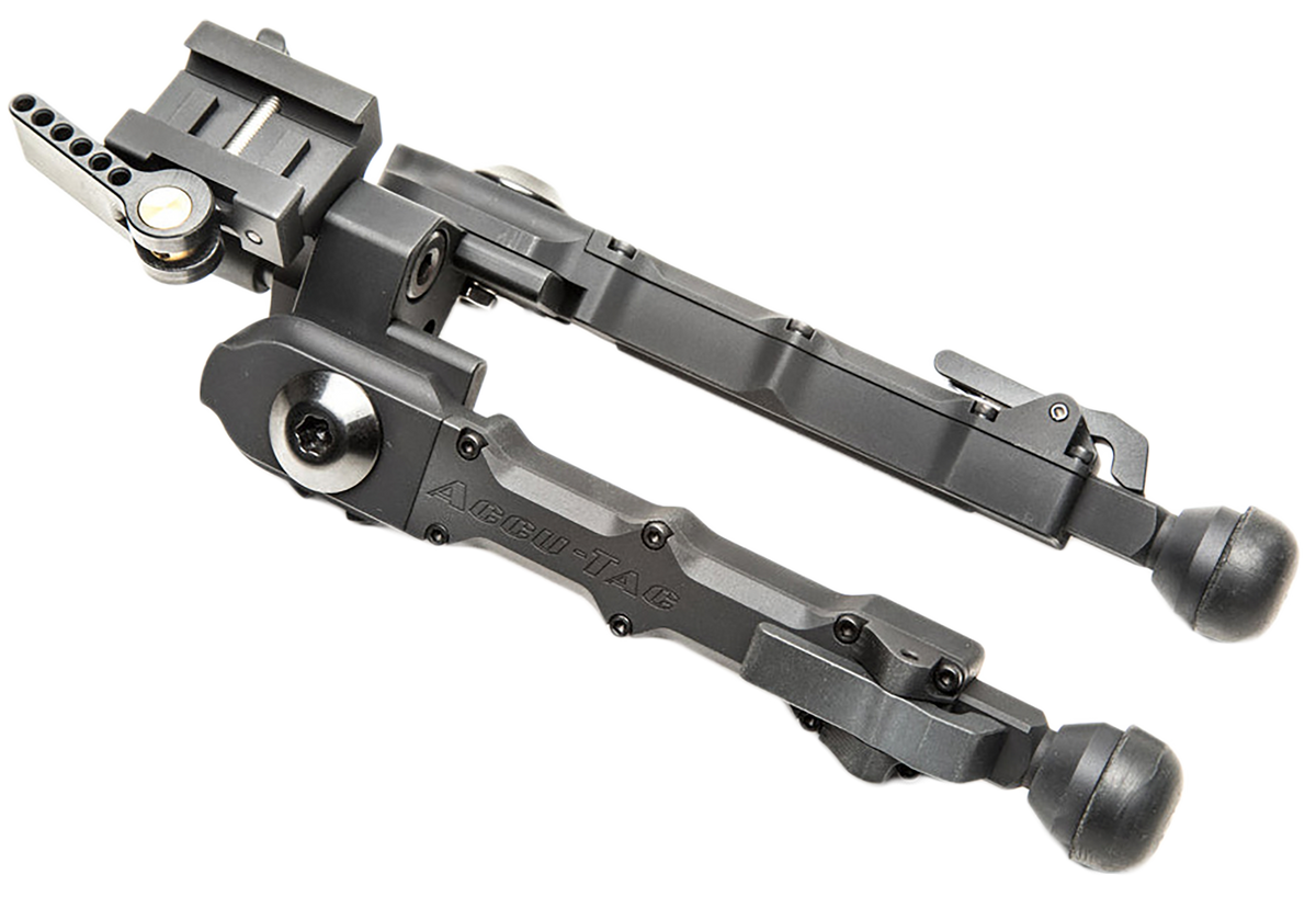 Accu-Tac BR-4 G2 Bipod 5.5"-8.25" Picatinny Rubber Feet Black Hardcoat Anodized 6061-T6 Aluminum — view 2
