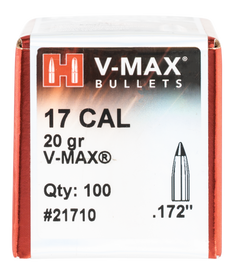 Hornady V-Max 17 Cal .172 20 gr Polymer Tip Reloading Bullets - 100/Box — view 2