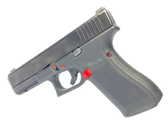 Cross Armory CRG5PSRD 3 Pin Set Dimpled Compatible w/Glock 17/19/26/34 Gen5 Red Steel Handgun — view 2