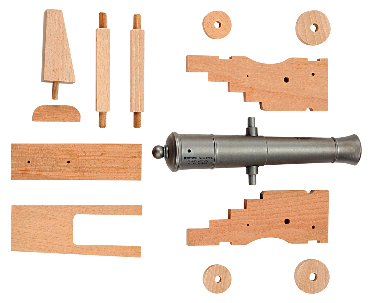 Traditions Old Ironsides Mini Cannon 50 Cal 9" Silver Barrel Breech Action — view 2