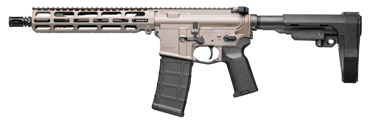 VKTR Industries VK-1 5.56 NATO 10.50" 30+1 Semi-Auto Pistol - SBA3 Brace - Magpul FDE — view 2
