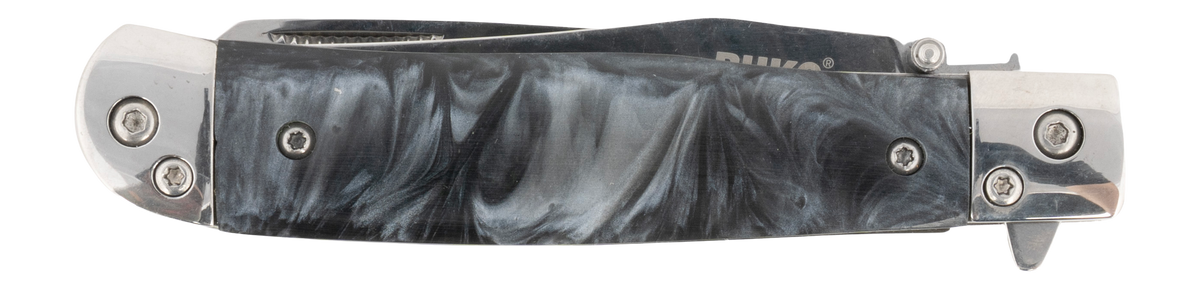Rynoblade Knives Trapper 420A Folding Knife - Black Pearl Handle — view 2