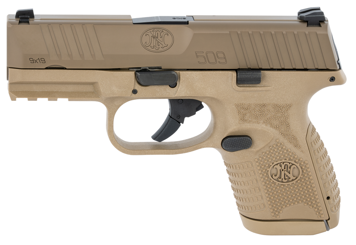 FN 509 Compact 9mm Luger 3.7" 10+1 DAO Pistol - Flat Dark Earth - No Manual Safety — view 2