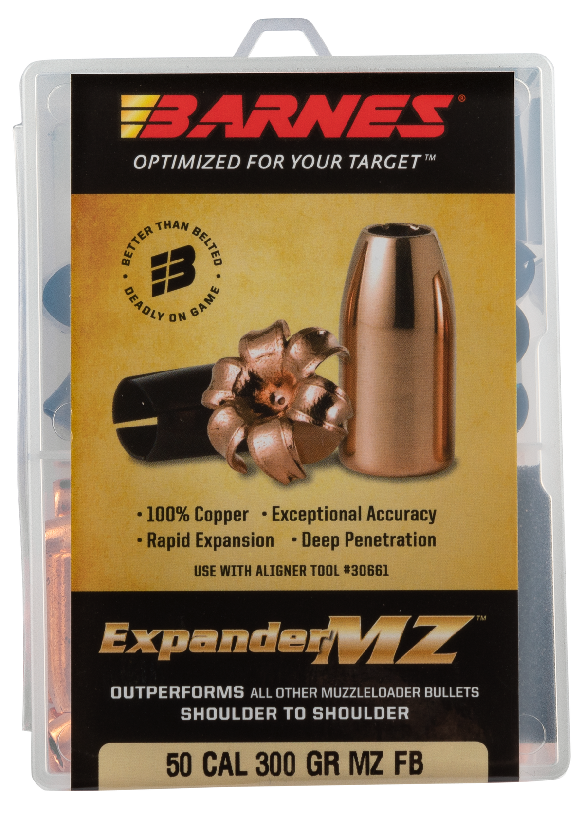 Barnes Bullets Expander MZ 50 Caliber 300gr Hollow Point Muzzleloader 24/Box — view 2