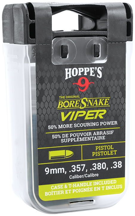 Hoppes BoreSnake Viper 9mm/.38/.357/.380 Pistol Bore Cleaner - Bronze Bristle — view 2