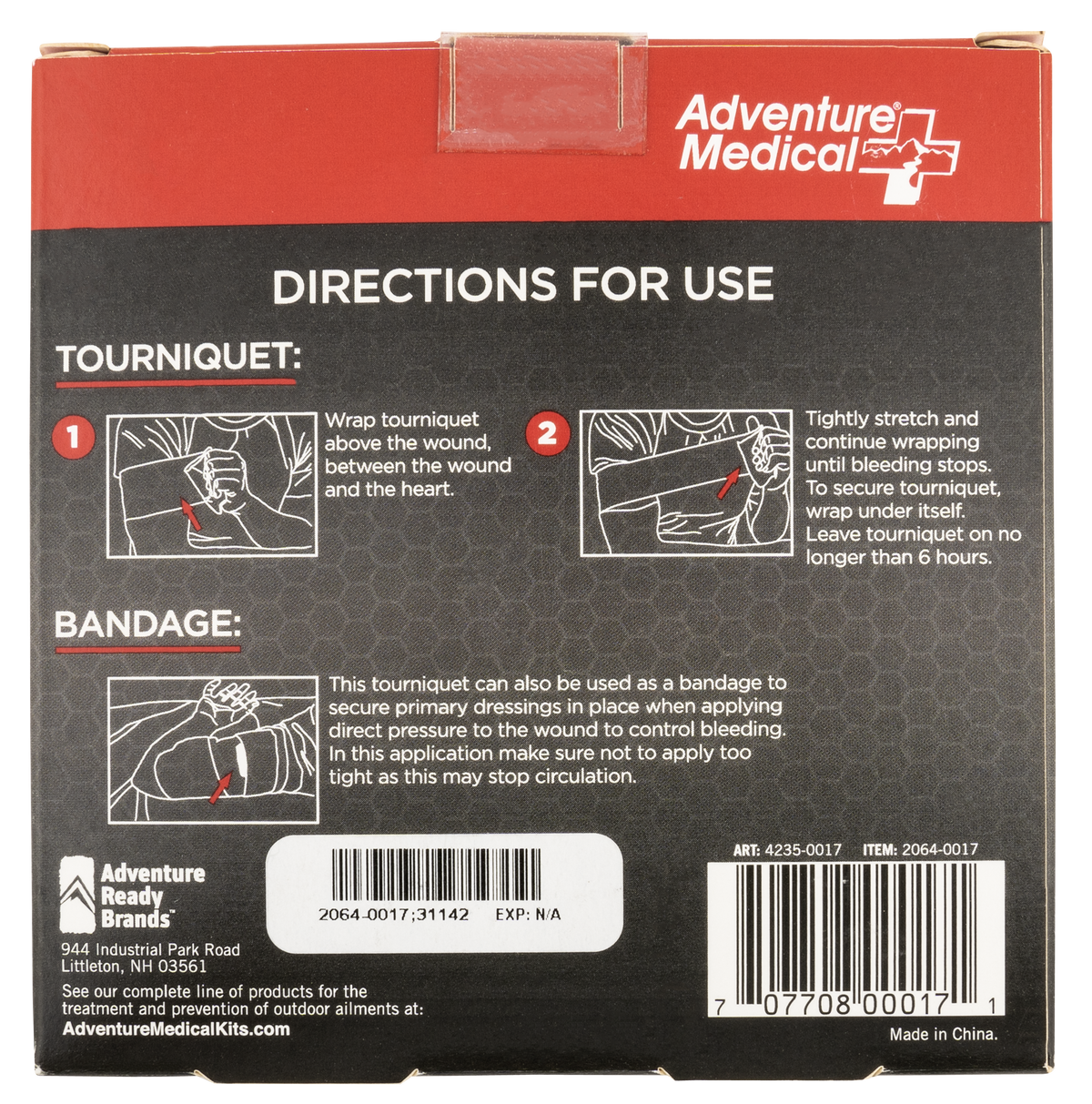 Adventure Medical Kits Trauma Tourniquet 4" x 57" Black Rubber — view 2
