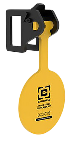 Caldwell AR500 Plate Rack Kit 8" 3-Plate Hanging Yellow Steel Target — view 2