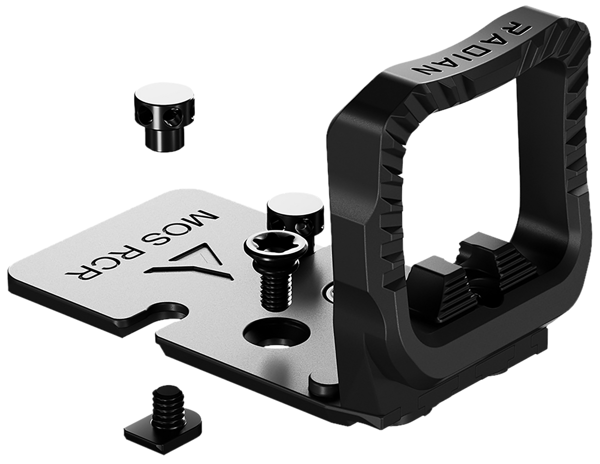 Radian Weapons Guardian+Six Optic Guard & Back-Up Iron Sights - Glock MOS / Trijicon RCR - Black — view 2