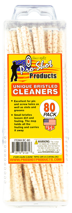 Pro-Shot Bristled Cleaners 6" Cotton/Bronze Bristles Brush 80 Pack — view 2