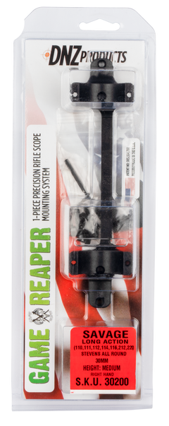 DNZ Game Reaper Savage 30mm Medium 1-Piece Matte Black Scope Mount & Ring Combo - Long Action, Round Receiver — view 2