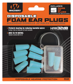 Walkers Game Ear Foam Ear Plugs 32 dB In The Ear Teal 5 Pack — view 2