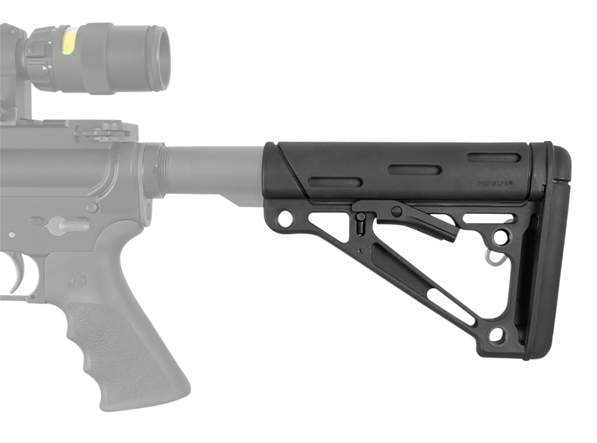 Hogue OverMolded Collapsible Buttstock AR-15/M16 Mil-Spec Black — view 2