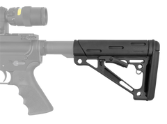 Hogue OverMolded Collapsible Buttstock AR-15/M16 Mil-Spec Black — view 2