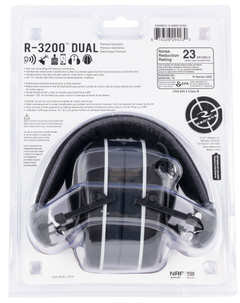 Radians R-3200 Dual Mic Electronic Muff 23 dB Over the Head Black / Gray 1 Pair — view 2