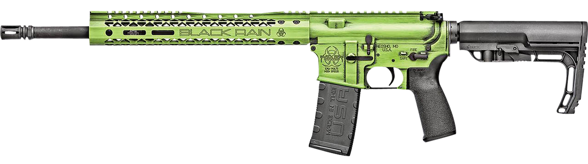 Black Rain Ordnance Spec15 Fusion 5.56x45mm NATO 16" 30+1 Semi-Auto AR-15 Rifle - Zombie Green Battleworn — view 2