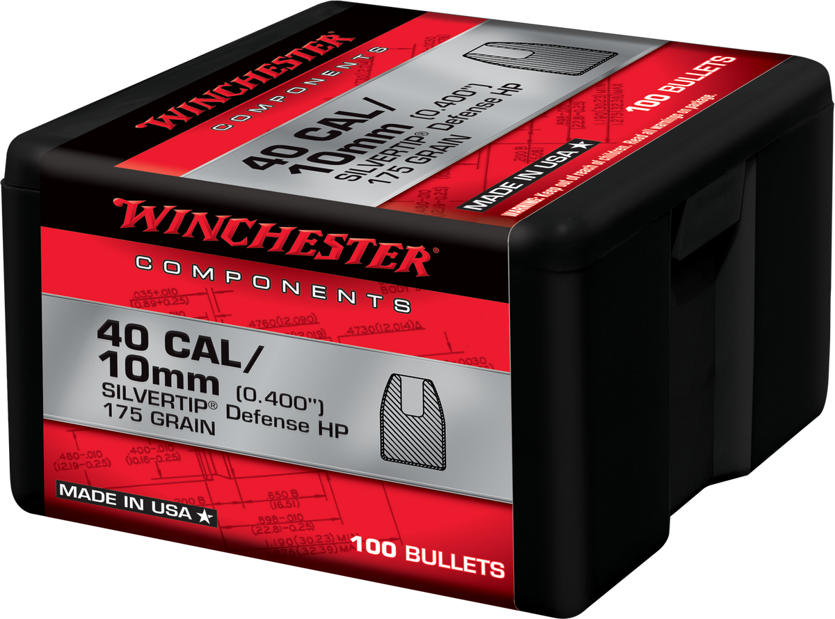 Winchester Ammo Silvertip 40 S&W 175gr Hollow Point Reloading Bullets - 100/Box — view 2