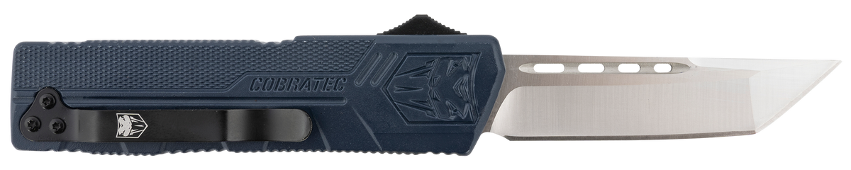 CobraTec Knives NYCTLWTNS Lightweight 3.25" OTF Tanto Plain D2 Steel NYPD Blue Aluminum Handle — view 2