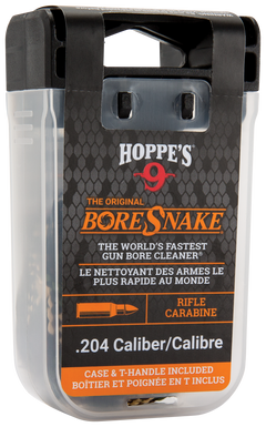 Hoppes BoreSnake Den .204 Cal Rifle Bore Cleaner Rope - Bronze Bristle — view 2