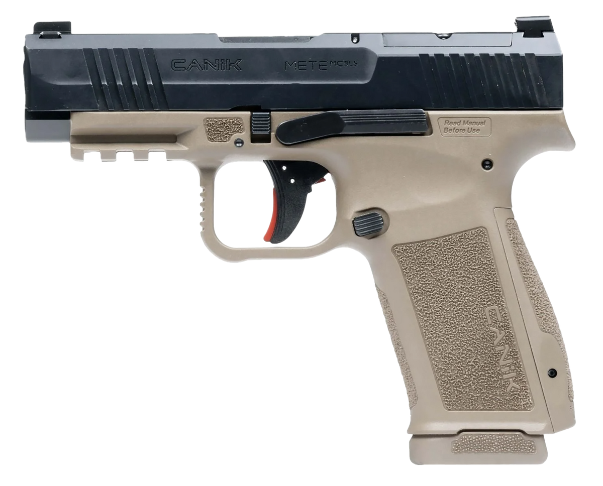 Canik Mete MC9LS 9mm Luger 3.64" 17+1 Semi-Auto Pistol - FDE/Black — view 2