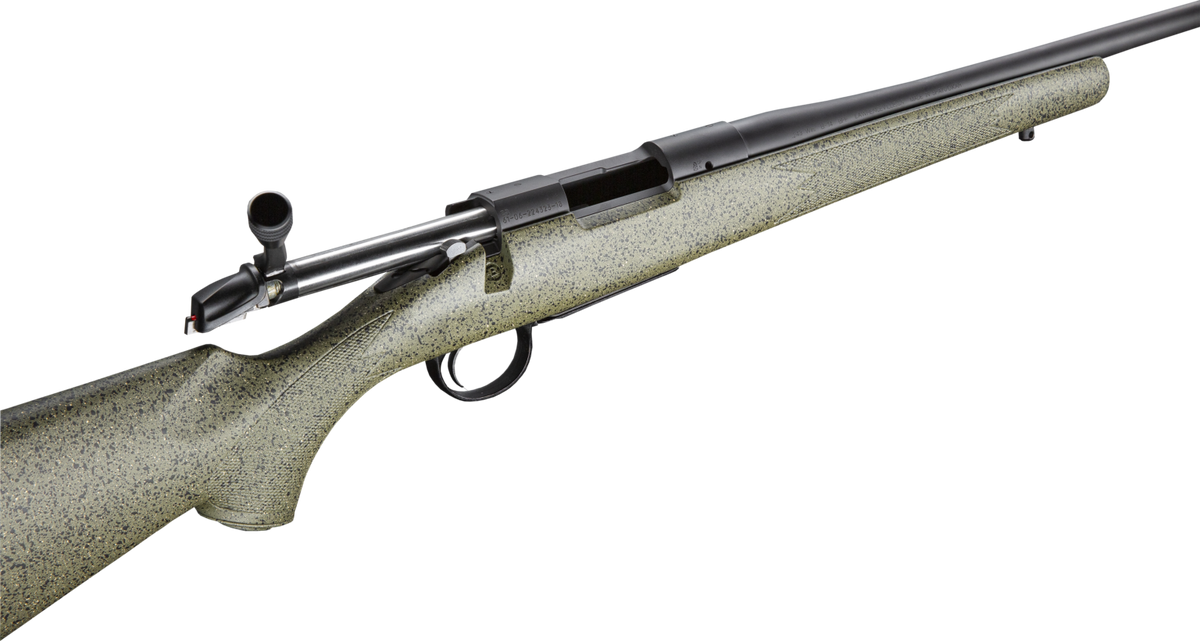 Bergara Rifles B-14 Hunter 7mm PRC 22" 3+1 Bolt-Action Rifle - Graphite Black Cerakote, Green Speckled Stock — view 2