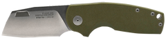 S.O.G Stout SJ 2.40" Folding Cleaver Plain Cryo D2 Steel OD Green G10 Handle — view 2