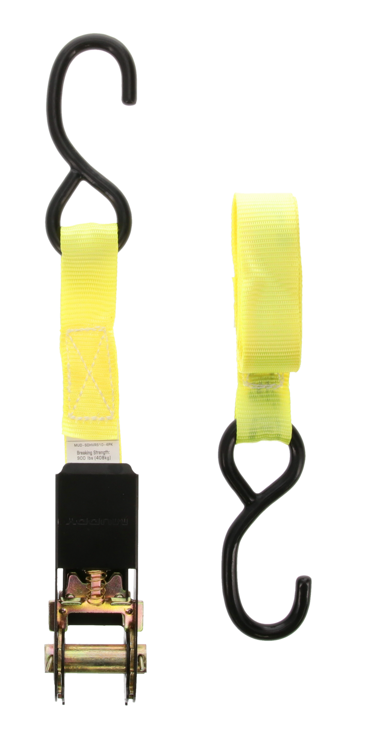 Muddy 1" x 10' Standard Duty Hi-Vis Ratchet Strap 4-Pack — view 2