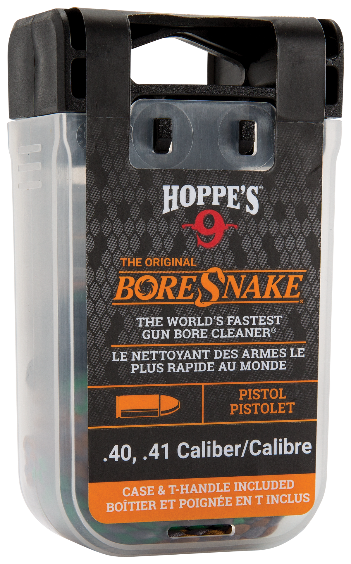 Hoppes BoreSnake Den 40/41 Cal Pistol Bore Cleaner Rope - Bronze Bristle — view 2