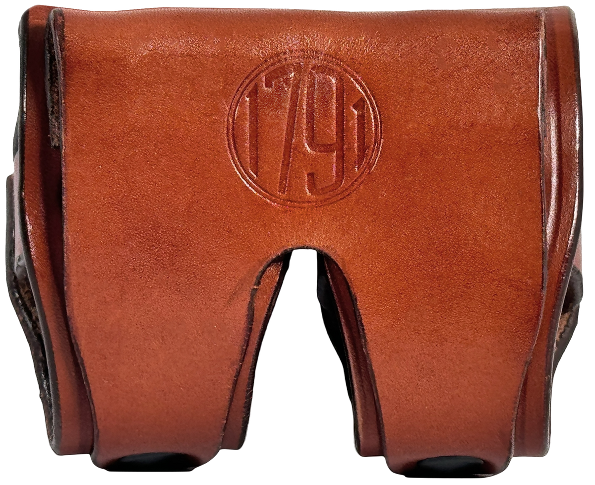 1791 Gunleather RVSLDCBRA Speed Loader Double Carrier Brown Steerhide - Fits 5/6 Shot — view 2
