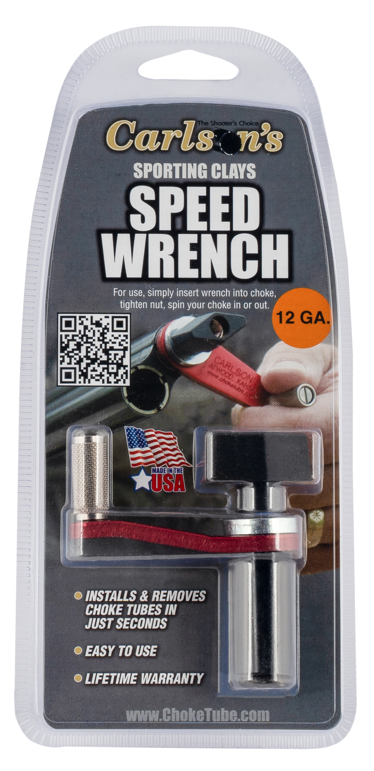 Carlsons Sporting Clays 12 Gauge Speed Choke Wrench - Red/Black Aluminum — view 2