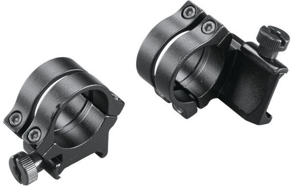 Weaver Mounts Quad Lock Detachable Scope Rings 1" High Extended Matte Black Aluminum - Quick Detach — view 2