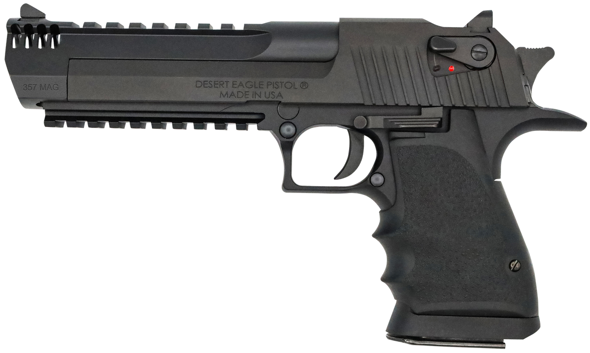 Magnum Research Desert Eagle Mark XIX L6 357 Mag 6" 9+1 Semi-Auto Pistol - Integral Muzzle Brake - Black Anodized Aluminum — view 2
