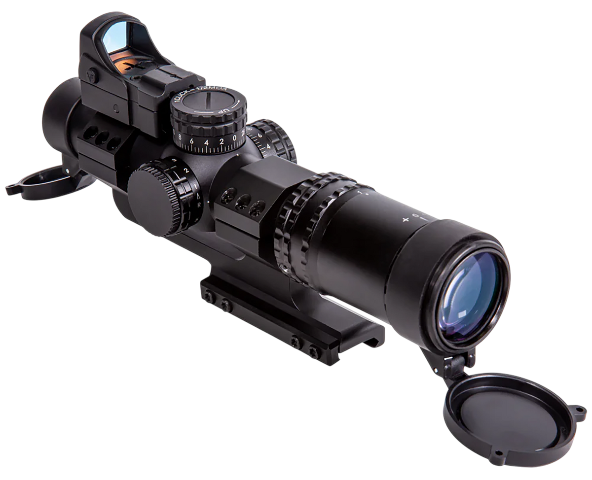 Firefield RapidStrike 1-4x24mm LPVO 30mm Tube 5 MOA Circle Dot Reticle Rifle Scope Kit - Matte Black — view 2