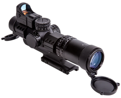 Firefield RapidStrike 1-4x24mm LPVO 30mm Tube 5 MOA Circle Dot Reticle Rifle Scope Kit - Matte Black — view 2