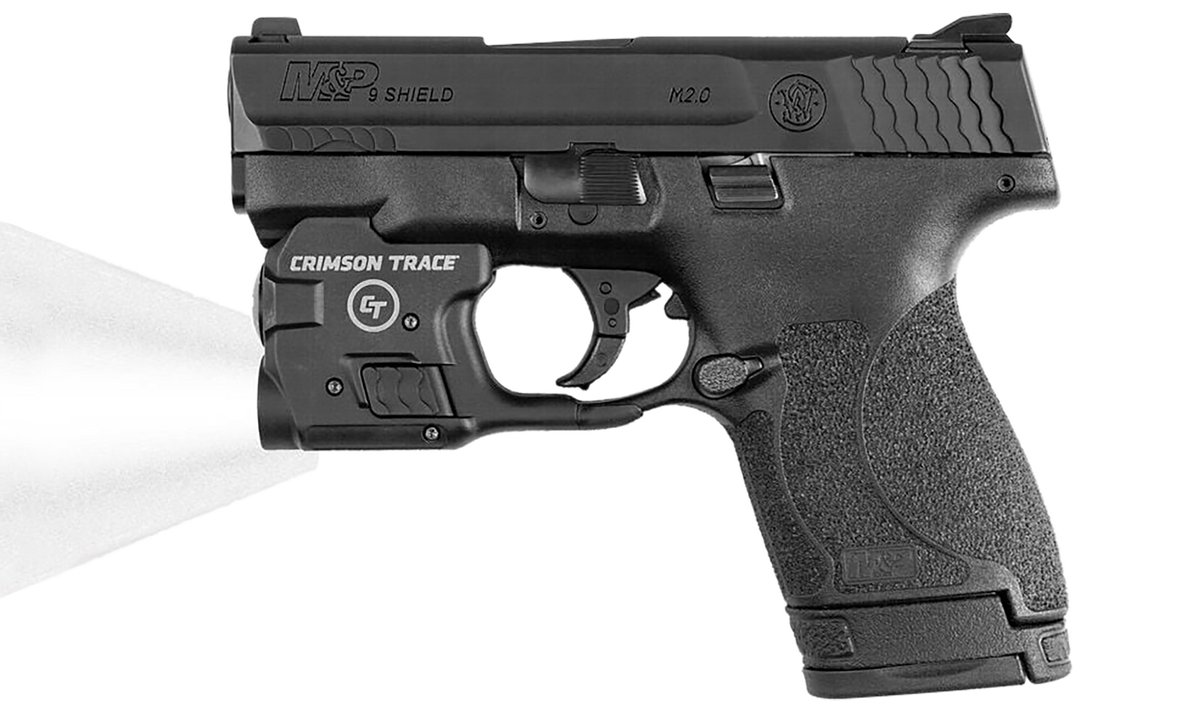 Crimson Trace LTG-770 Lightguard 110 Lumen White LED Trigger Guard Mount for S&W M&P Shield, Shield Plus, M2.0 - Black Polymer — view 2