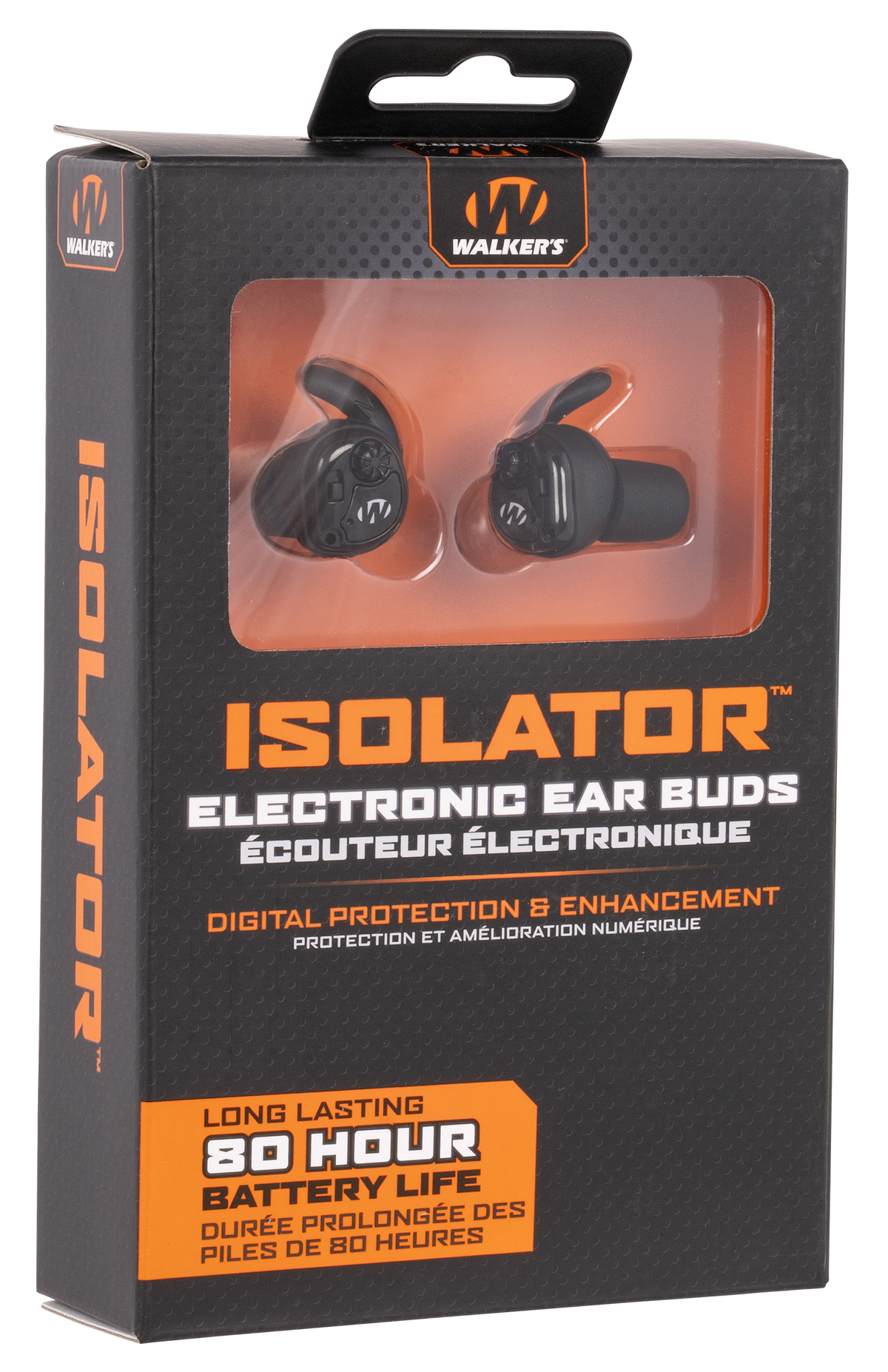 Walkers Game Ear Isolator Electronic Ear Buds 25 dB In-Ear Matte Black — view 2
