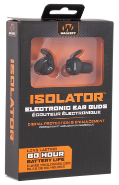 Walkers Game Ear Isolator Electronic Ear Buds 25 dB In-Ear Matte Black — view 2