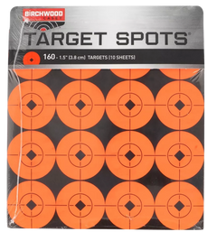 Birchwood Casey 33904 Target Spots Self-Adhesive Paper 1.5" Bullseye Black/Orange 160 Pack — view 2