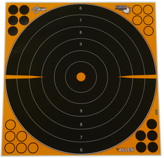 EZ-Aim 15227 Splash Reactive Self-Adhesive Paper 16" Bullseye Black/Orange - 5 Pack — view 2