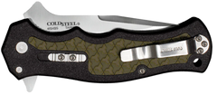 Cold Steel Crawford 1 3.5" Folding Plain Clip Point 4034 SS Black/OD Green Handle — view 2