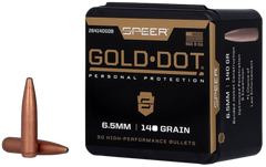 Speer Ammo Gold Dot 6.5mm .264 140gr Bonded Soft Point Reloading Bullets - 50/Box — view 2