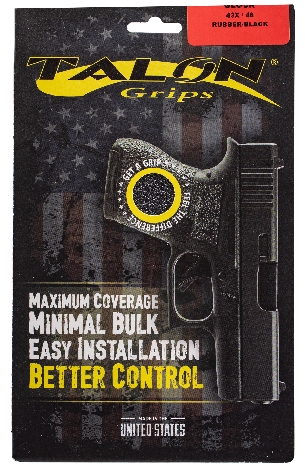Talon Grips 385R Adhesive Grip Textured Black Rubber for Glock 43X/48 — view 2