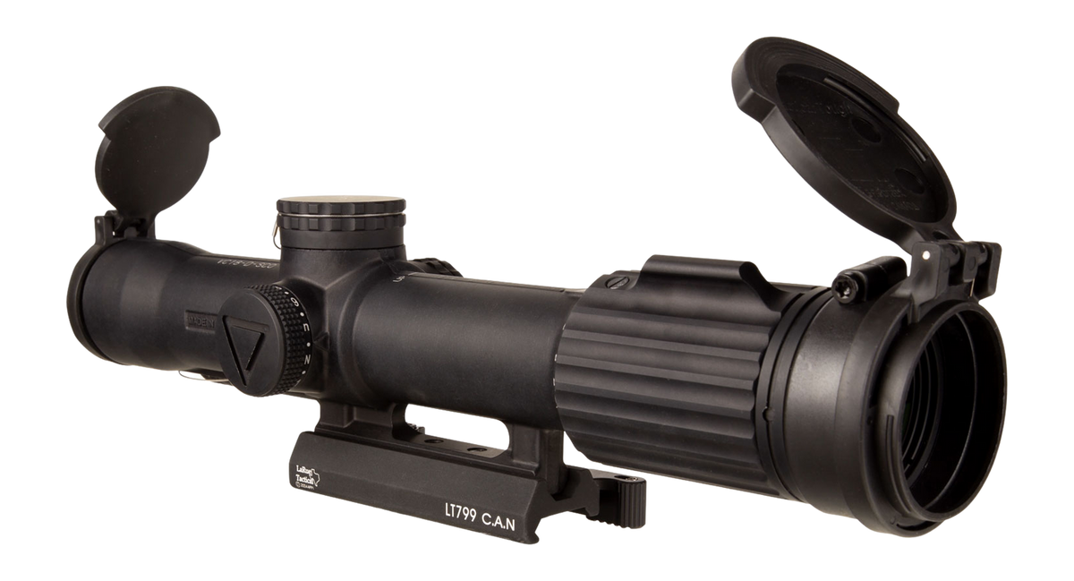 Trijicon VCOG 1-8x28mm 34mm Tube LED Illuminated Red MRAD Segmented Circle Riflescope - Matte Black — view 2