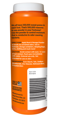 Dead Down Wind 1215N Boot Powder Odor Eliminator Unscented 4 oz — view 2