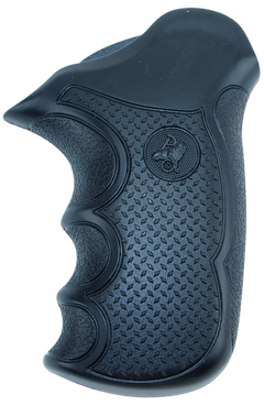 Pachmayr Diamond Pro Grip Taurus Compact Public Defender Black Rubber w/Finger Grooves — view 2