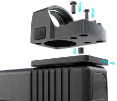 Foxtail Precision 100015 Rear Sight Dovetail Optic Adapter Plate for Non-MOS Glock - Burris FastFire/Vortex Venom/Docter Footprint — view 2