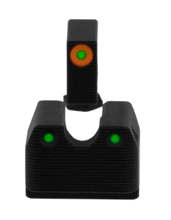 Rival Arms RA4A231G In-Line MOS Night Sights for Glock 17/19 - Green Tritium Orange Front / White Rear — view 2