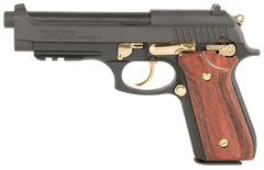 Taurus 92 9mm Luger 5" 17+1 Semi-Auto Pistol - Matte Black w/Gold Accents — view 2
