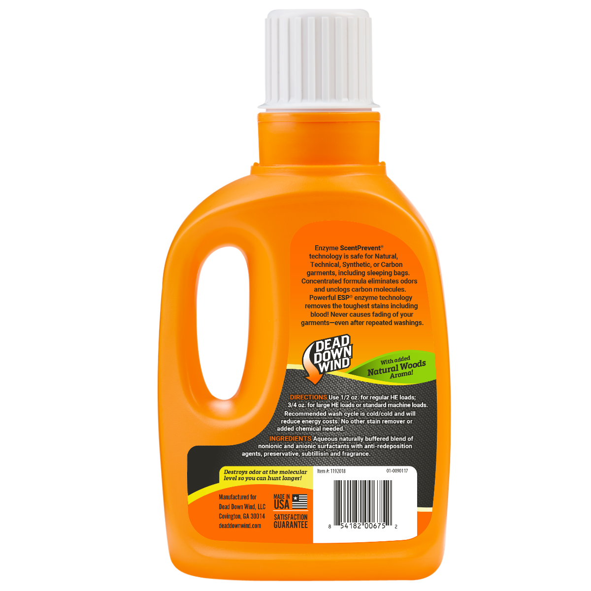 Dead Down Wind Laundry Detergent Odor Eliminator Natural Woods Scent 20 oz Jug — view 2