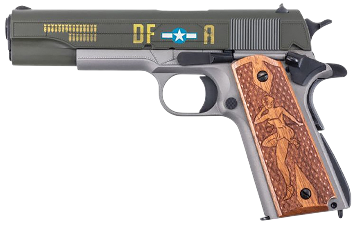 Auto Ordnance 1911 Memphis Belle 45 ACP 5" 7+1 Semi-Auto Pistol - OD Green/Gray Cerakote — view 2